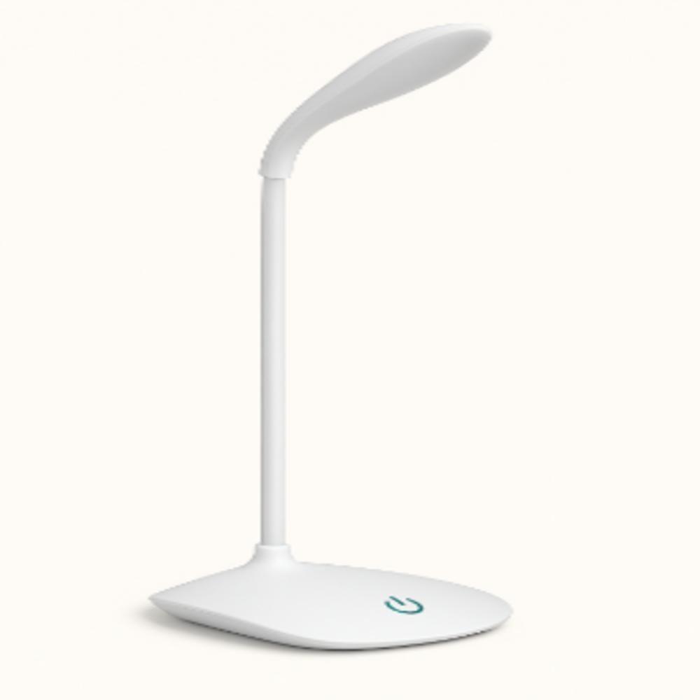 Luminaria Mesa Led Articulada Abajur Touch Flexivel Branca Leitura Estudo Trabalho Quarto Escritorio - 1