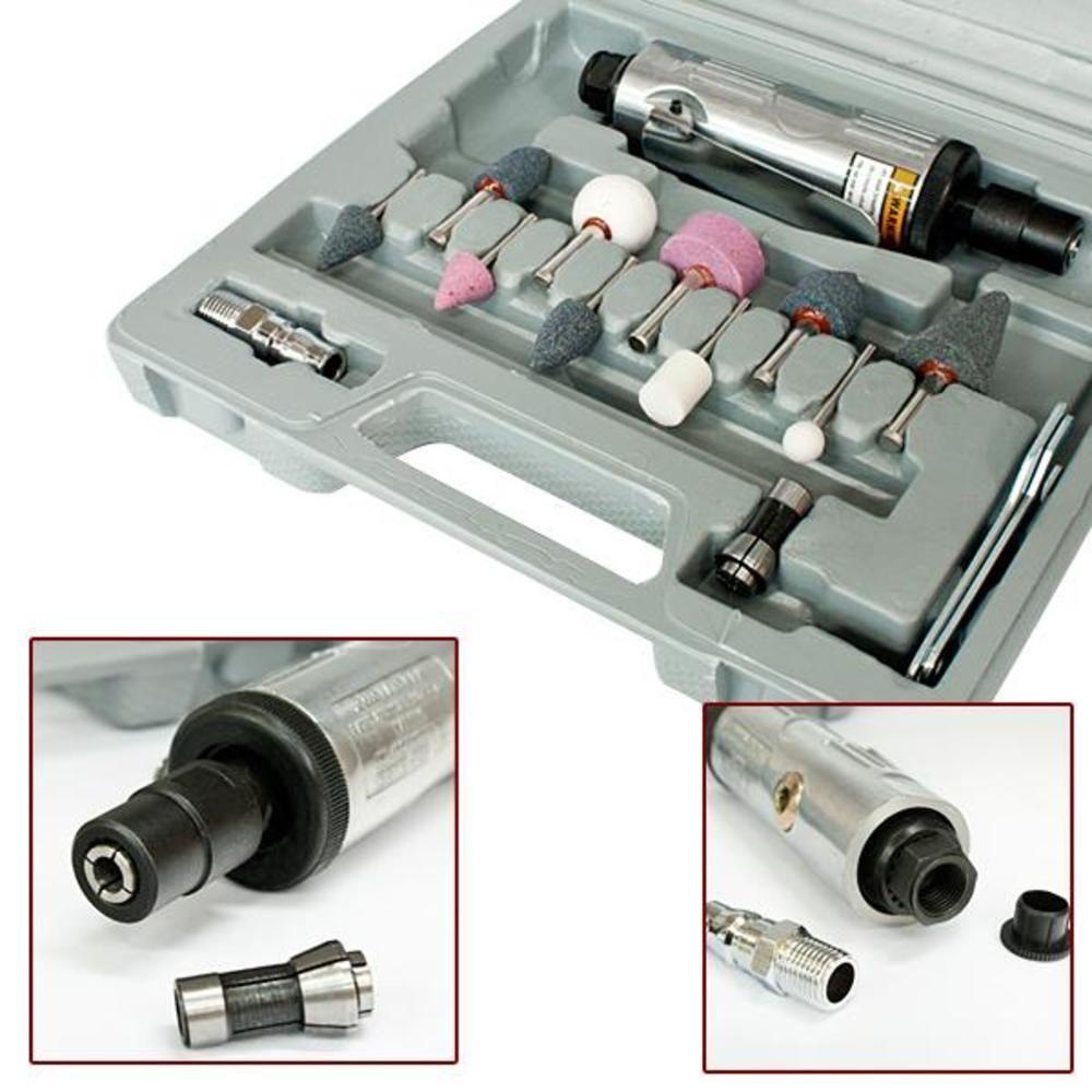 Kit Mini Retifica Pneumática Lixadeira C- Vários Acessórios - 3