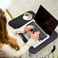 Mesa Colo Portátil Dobrável Suporte Multiuso - Preto - 5