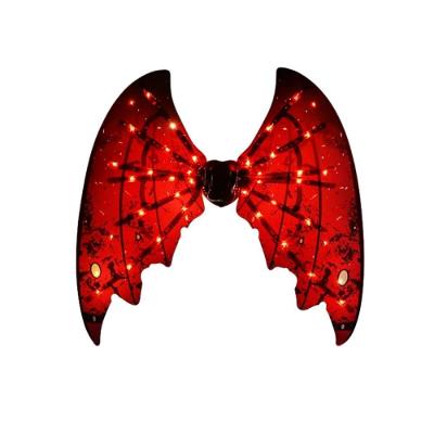 Asas Fantasia Halloween Festas Led Música Dragão