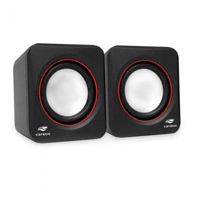 Caixa De Som Usb+p2 C3tech 2.0 Sp-301bk 3w Preto