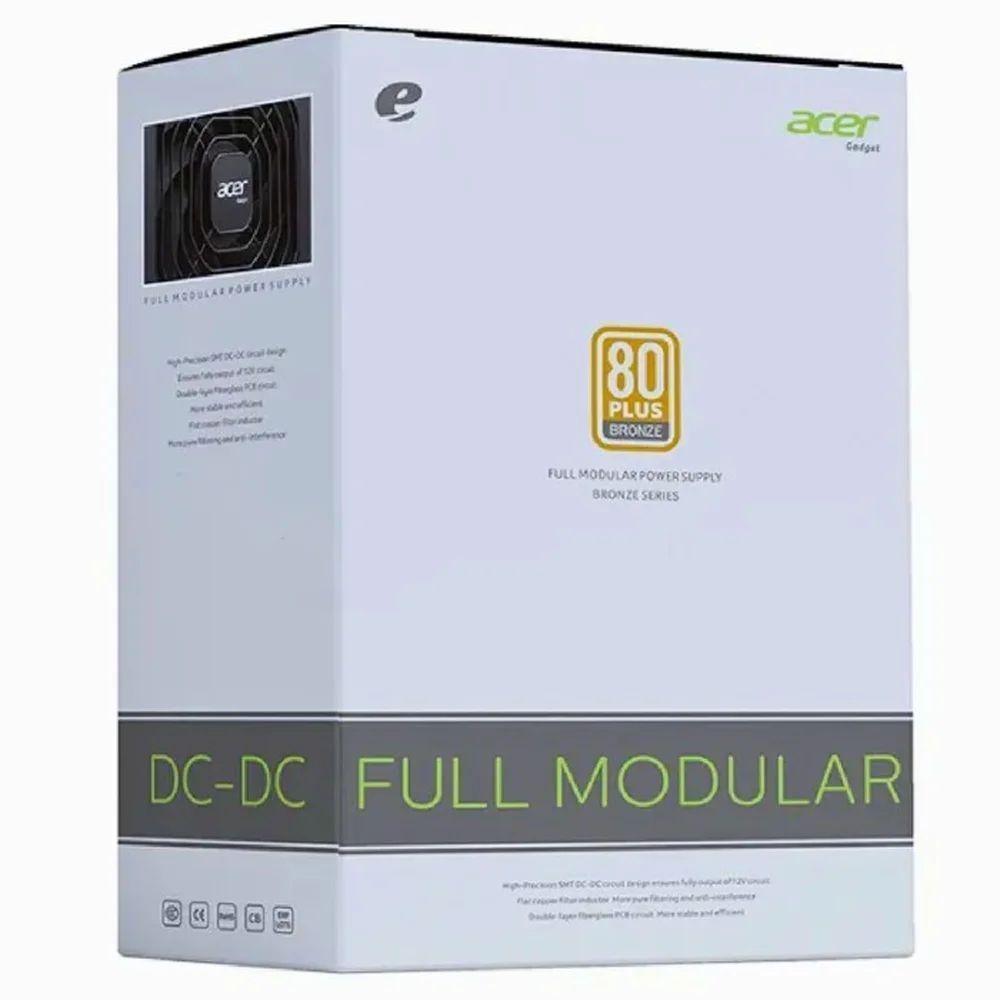 Fonte 750w Real - Atx - Acer - Ac750 80 Plus Bronze Modular Branca - 3