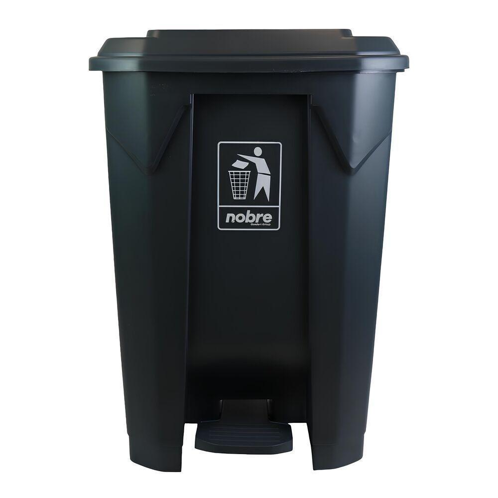 Lixeira Plástica Com Pedal 80l Cinza áreas Externas Grande - Nobre - 4