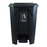 Lixeira Plástica Com Pedal 80l Cinza áreas Externas Grande - Nobre - 4