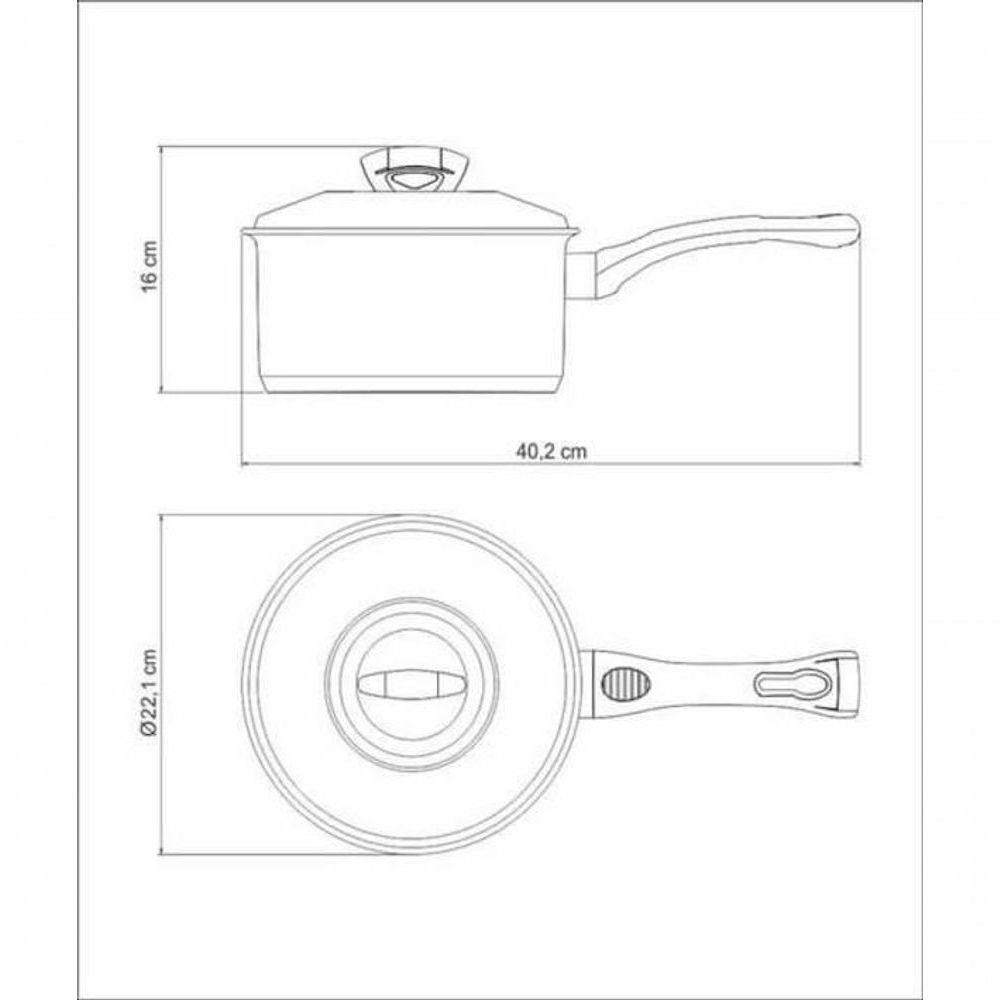 Panela Tramontina Solar Baquelite Aço Inox Com Cabo 20cm - 4