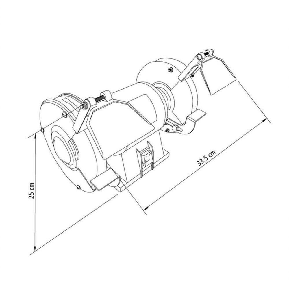 Moto Esmeril Tramontina 6" Profissional 368 W Master Bivolt - 5