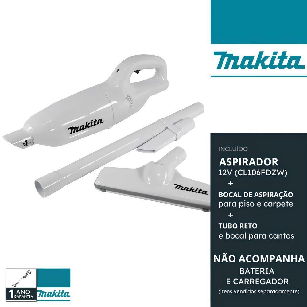 Aspirador De Pó Sem Fio Portátil A Bateria 12V Cl106fdzw Makita Vertical Led Sem Bateria-carregador - 4