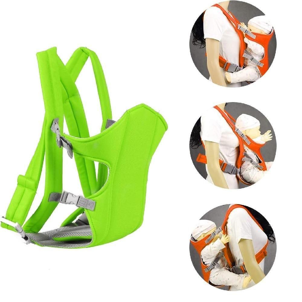 Canguru Classic Sling Carregador Mamae Bebe Passear Mochila Ergonomica 3 Em 1 Ajustavel Verde - 2
