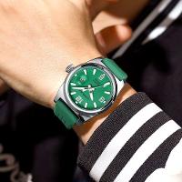 Relógio De Pulso Quartzo Esportivo À Prova Da Água Pulseira Silicone Verde - 3