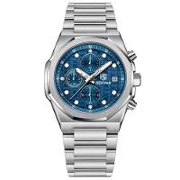 Relógio Masculino Quartzo Com Cronógrafo Aço Inoxidável A Prova D'agua Azul - 1