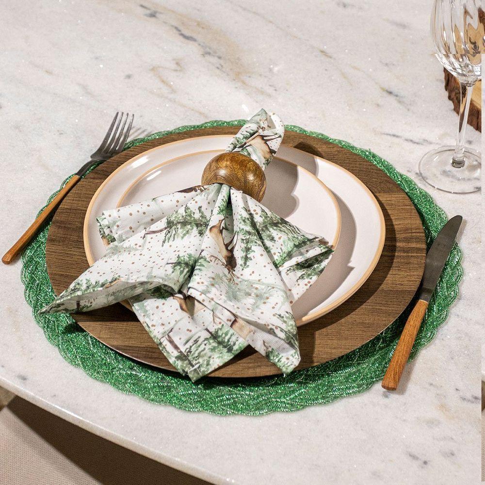 Jogo Americano Copa E Cia 6 Peças Starry Verde - 3