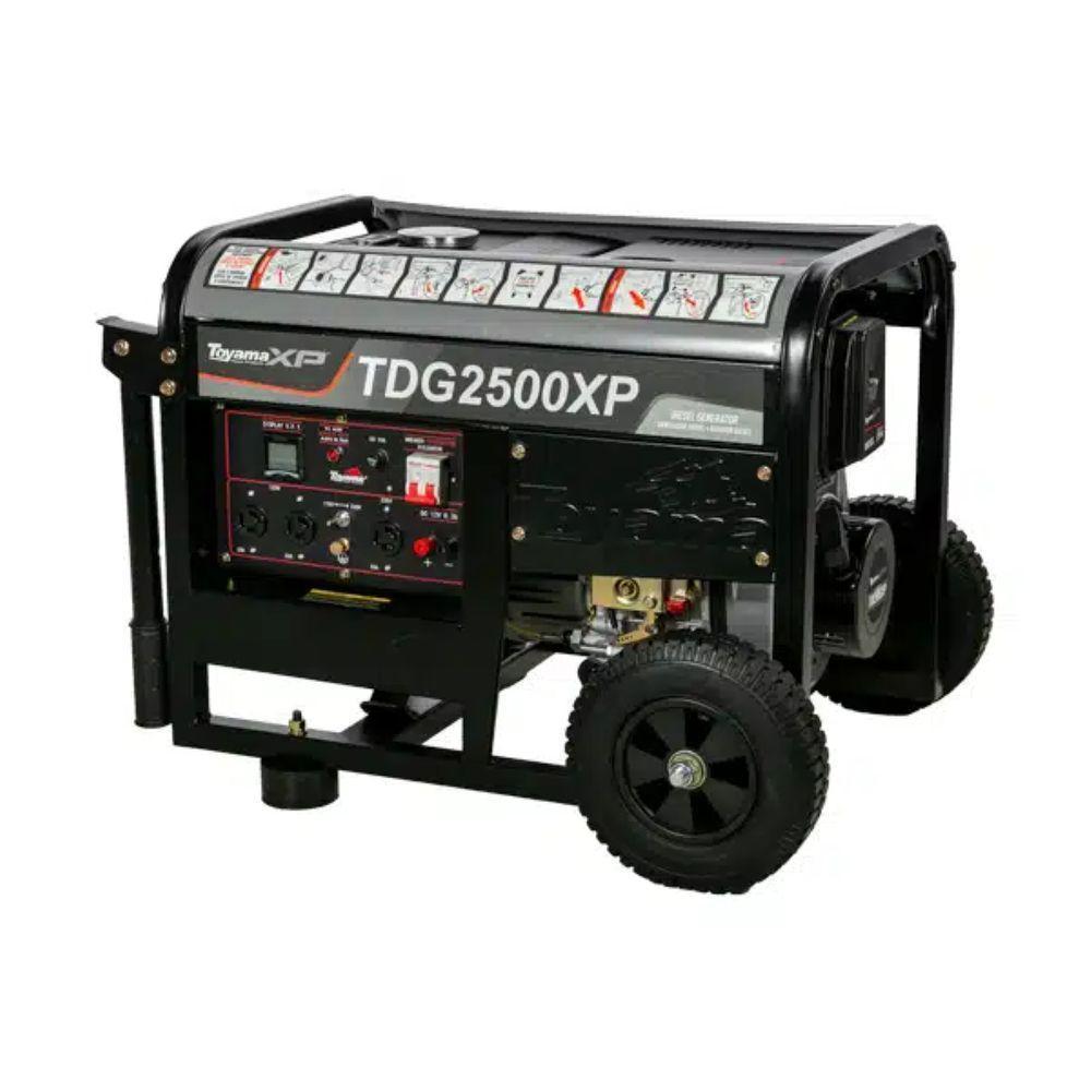 Gerador Diesel 2,2 Kva Monofásico Bivolt 115-230v Partida Manual Tdg2500xp Toyama - 1