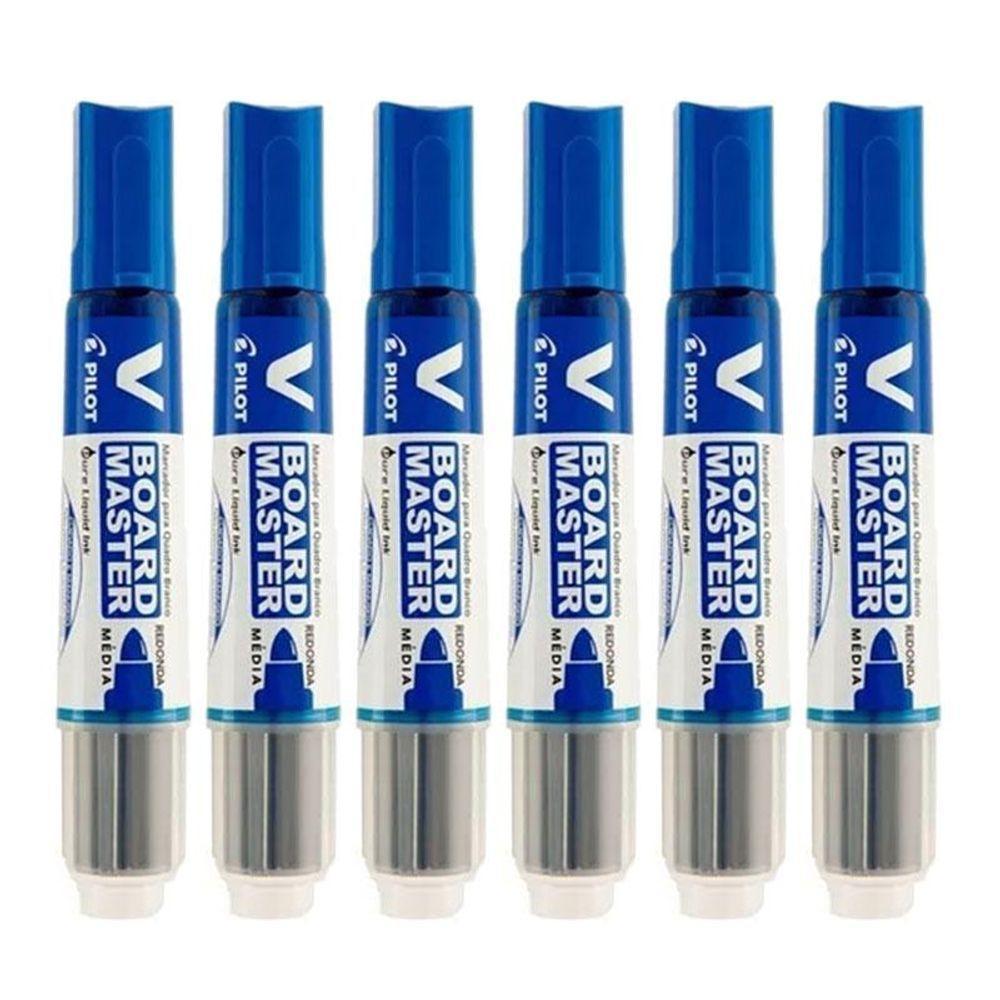 Pincel Para Quadro Branco Recarregável Board Master Azul 6 Unidades - Pilot - 1