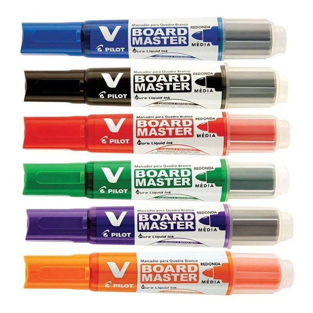 Pincel Para Quadro Branco Recarregável Board Master 6 Unidades - Pilot - 1