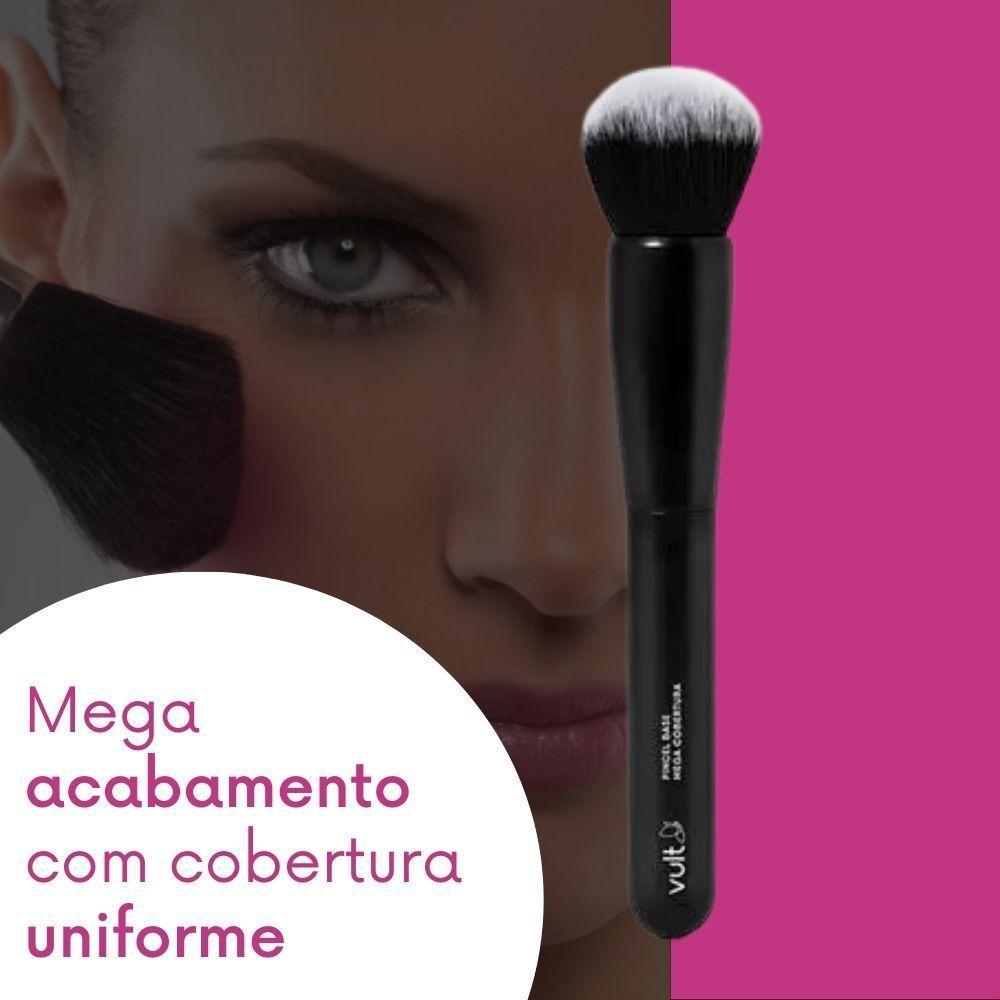 Pincel De Maquiagem Base Mega Cobertura Acabamento Cerdas Macias Vult - 3