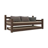 Bicama Madeira Maciça Com Colchões Inclusos Paris Multimóveis Vcr4160 Imbuia Imbuia - 1