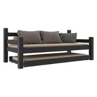 Bicama Madeira Maciça Para Colchão 78/88 X 188Cm Paris Multimóveis Vcr4139 Preto Preto - 3