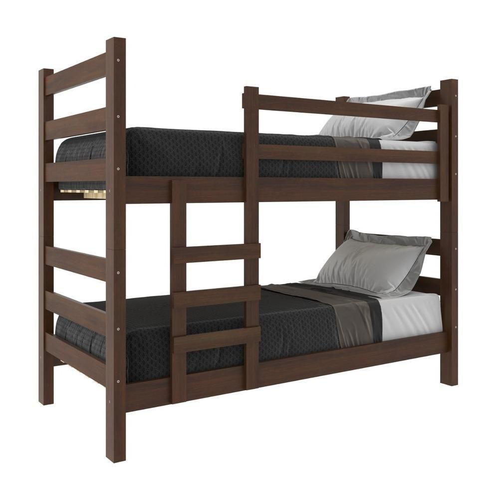 Beliche - Vira 2 Camas - Para Colchão 78/88 X 188Cm Dubai Multimóveis Vcr4137 Imbuia - 5