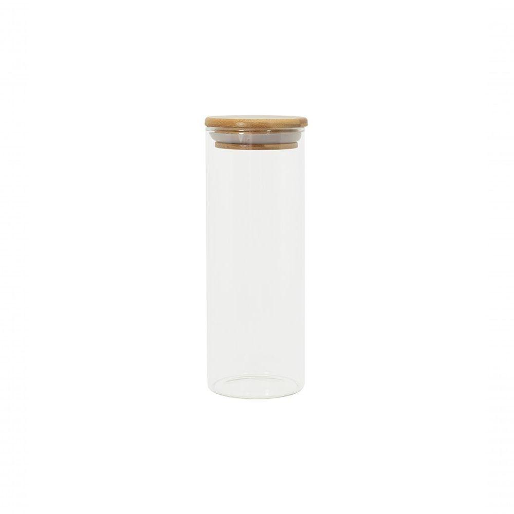 Pote De Vidro 450ml Com Tampa De Bambu - Ideal Para Armazenamento De Mantimentos - 1