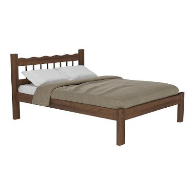 Cama Casal Madeira Maciça Para Colchão 128/138X188Cm Capri Multimóveis Vcr4140 Imbuia Imbuia