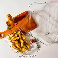 Conjunto 3 Travessas Retangulares Em Vidro Para Servir (1l+1,6l+2,2l) - 2