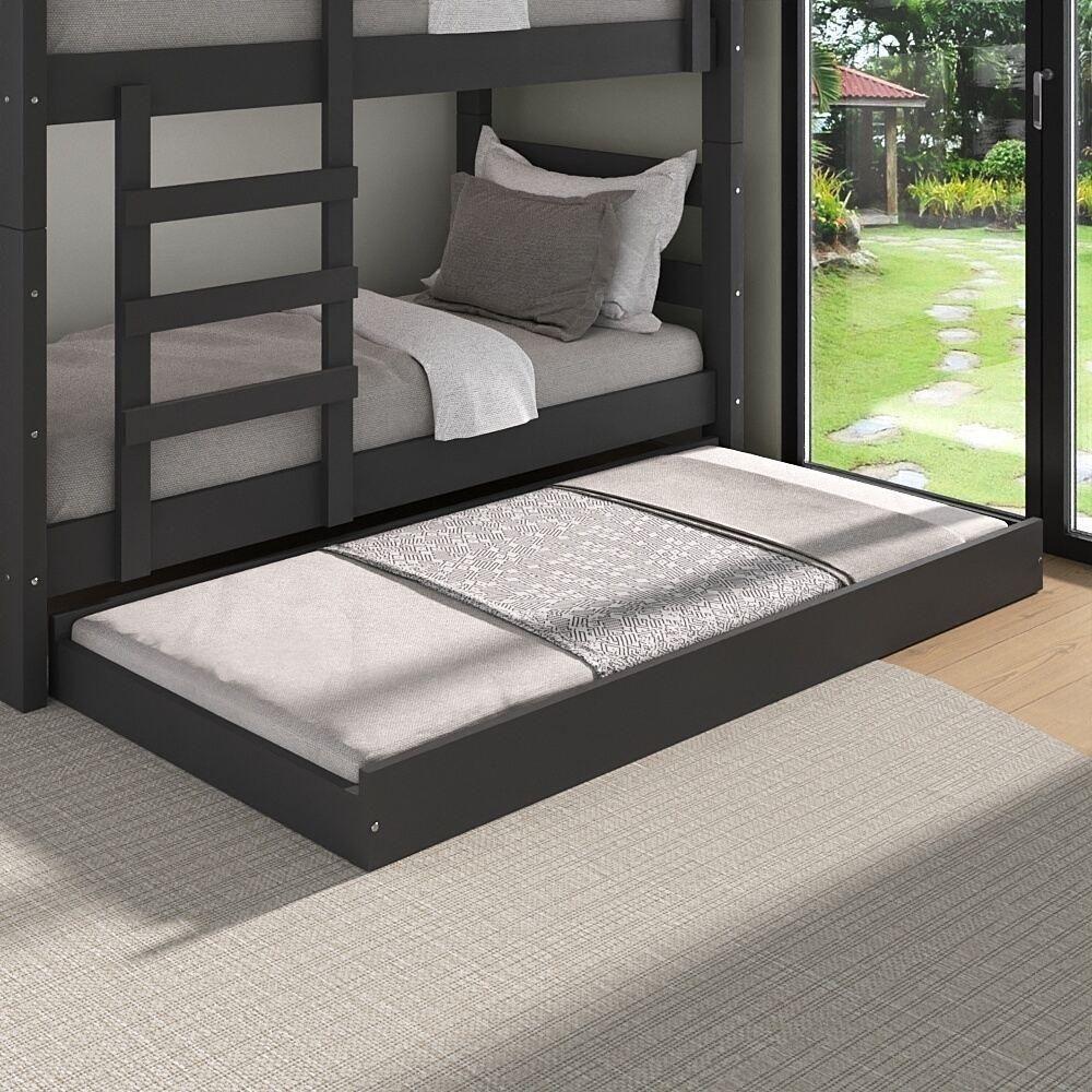 Cama Auxiliar Solteiro Com Colchão Incluso Multimóveis Cr35104 Preto - 3