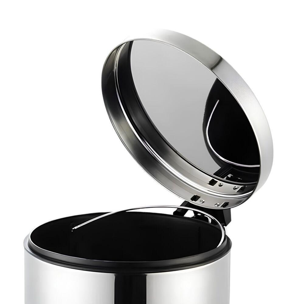 Lixeira Inox Redonda Com Pedal 20l Acabamento Polido - Mood - 3