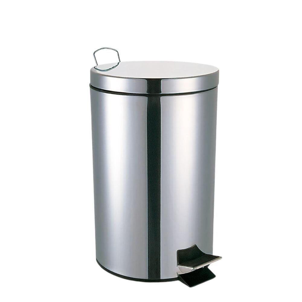 Lixeira Inox Redonda Com Pedal 20l Acabamento Polido - Mood - 4