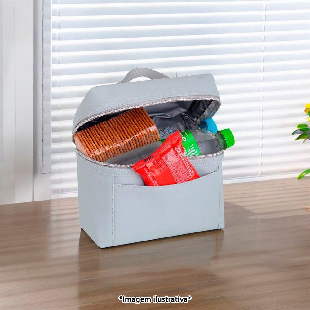 Bolsa Térmica 5l Elegante Para Lanches E Marmitex Portátil Com Alça Grafite - 6