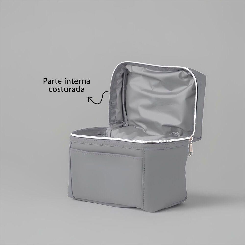 Bolsa Térmica 5l Elegante Para Lanches E Marmitex Portátil Com Alça Grafite - 7