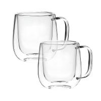 Conjunto Com 2 Canecas De Vidro Borossilicato 250ml Parede Dupla - 1