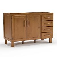 Balcão De Pia Para Cozinha 120 Cm 2 Portas 4 Gavetas Frida Imbuia Fosco - 1