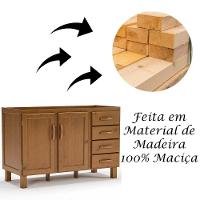 Balcão De Pia Para Cozinha 120 Cm 2 Portas 4 Gavetas Frida Imbuia Fosco - 5