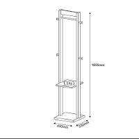 Cabideiro De Chão Multimóveis Vcr35005 Branco/Nogal Branco/Nogal - 3