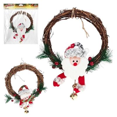 Guirlanda Natalina 25cm Com Boneco: Charme E Festividade Para Sua Decoração De Natal