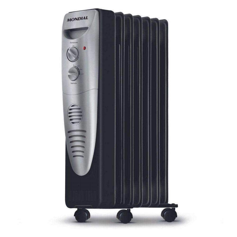 Aquecedor A óleo Mondial A-06 Preto Com Prata 127V - 1