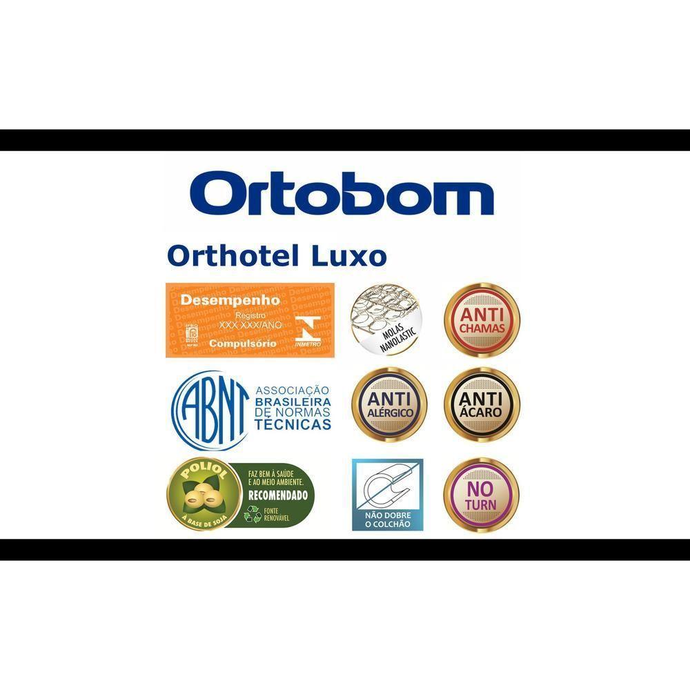 Colchão Orthotel Luxo Solteiro 88x188x27 Molas Superlastic - 2