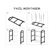 Kit 2 Un Sapateira Organizadora Desmontável 12 E 8 Pares Preto - 3