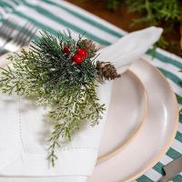 Anel De Guardanapo Copa E Cia Avulso Natal Azevinho - 3