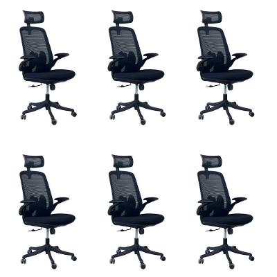 Kit 6 Cadeiras Presidente Oficial Comfort Royale Com Apoio