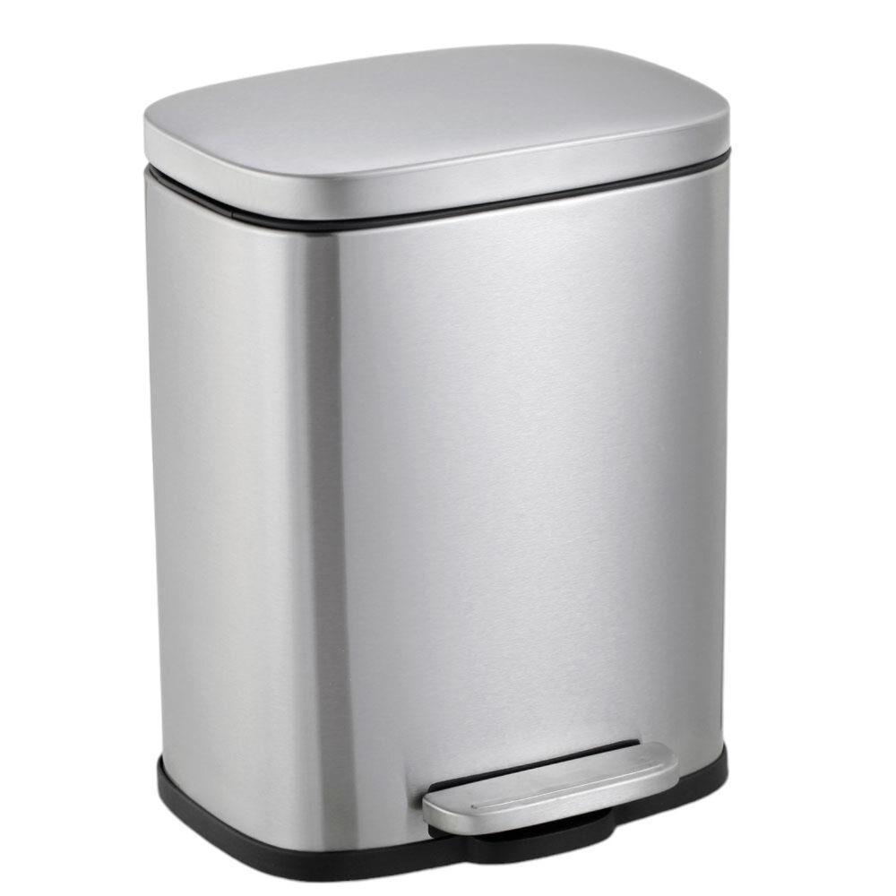 Lixeira Inox Retangular 12l Com Pedal - Sofisticação E Funcionalidade Para Seu Lar - 1