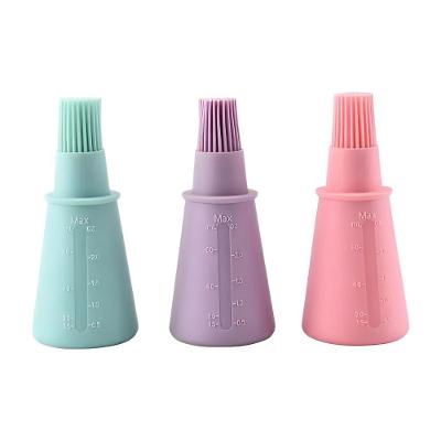 Pincel De Silicone Com Dispenser Para óleo E Azeite - Cozinha Prática E Eficiente Nas Cores Verde Lilás E Rosa