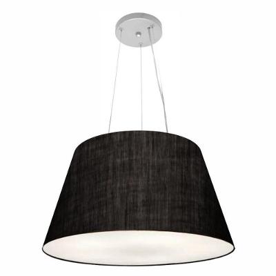 Lustre Pendente Cone Md-4141 Cúpula Em Tecido 30/50x35cm Preto - Bivolt