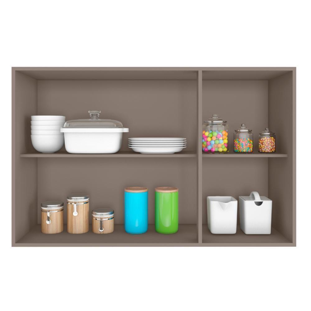 Armário Aéreo Unna 3 Portas 120cm Gris - Poliman Móveis Gris - 2