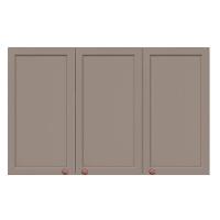 Armário Aéreo Unna 3 Portas 120cm Gris - Poliman Móveis Gris - 1