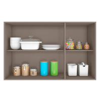 Armário Aéreo Unna 3 Portas 120cm Gris - Poliman Móveis Gris - 2