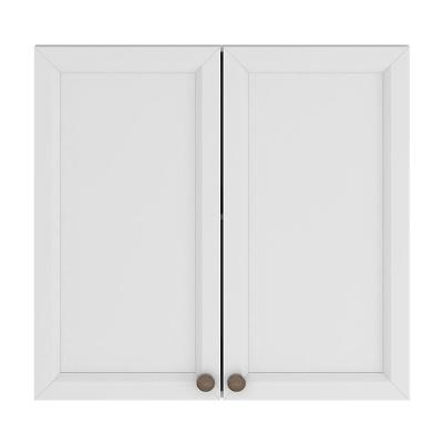 Armário Aéreo Unna 2 Portas 80cm Branco - Poliman Móveis Branco
