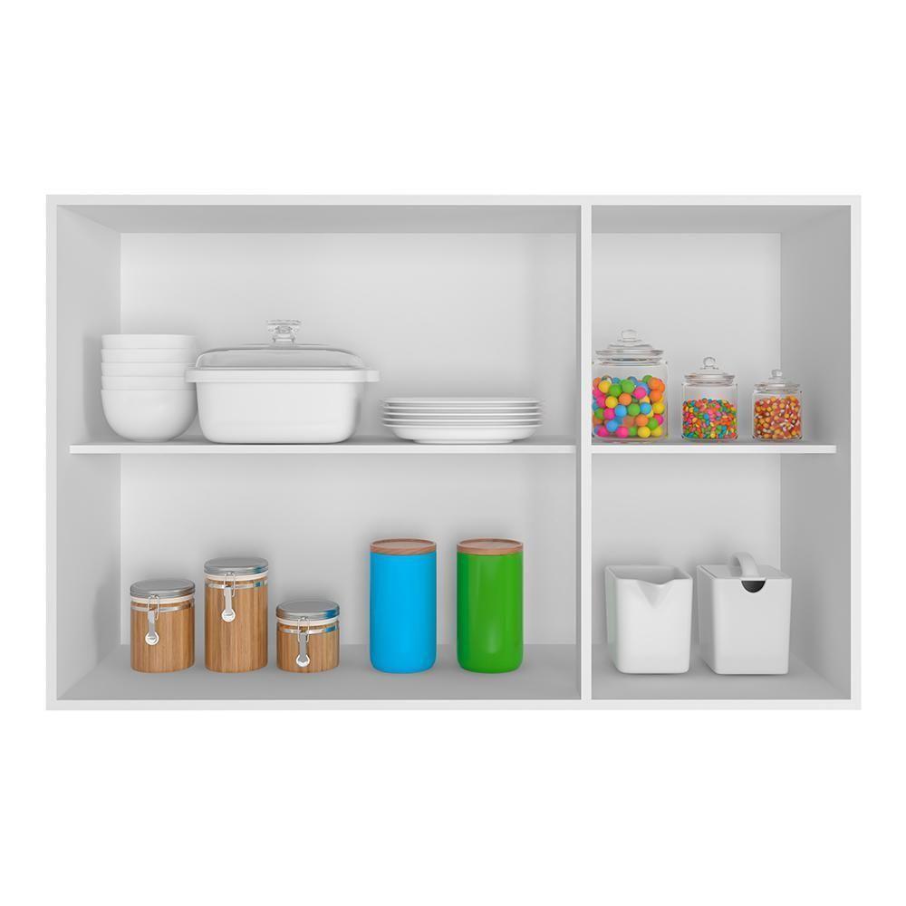 Armário Aéreo Unna 3 Portas 120cm Branco - Poliman Móveis Branco - 2