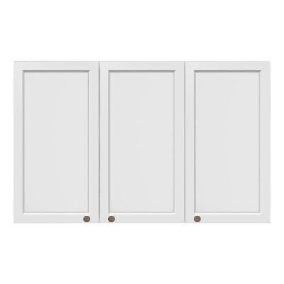 Armário Aéreo Unna 3 Portas 120cm Branco - Poliman Móveis Branco
