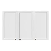 Armário Aéreo Unna 3 Portas 120cm Branco - Poliman Móveis Branco - 1